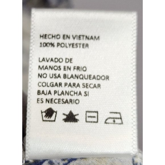 Paper Crane Dress Womens Small Blue White Open Front Midi Ruffled Cap Sleeve - Picture 16 of 16